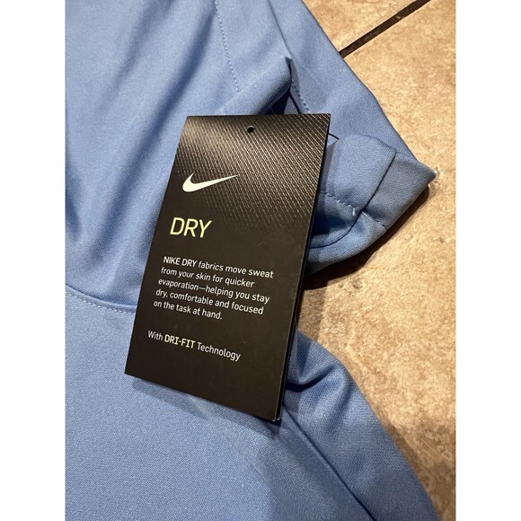 Nike Shirt Mens XXL Blue Golf Polo Dri-Fit Tech Performance Short Sleeve NEW - Picture 5 of 8